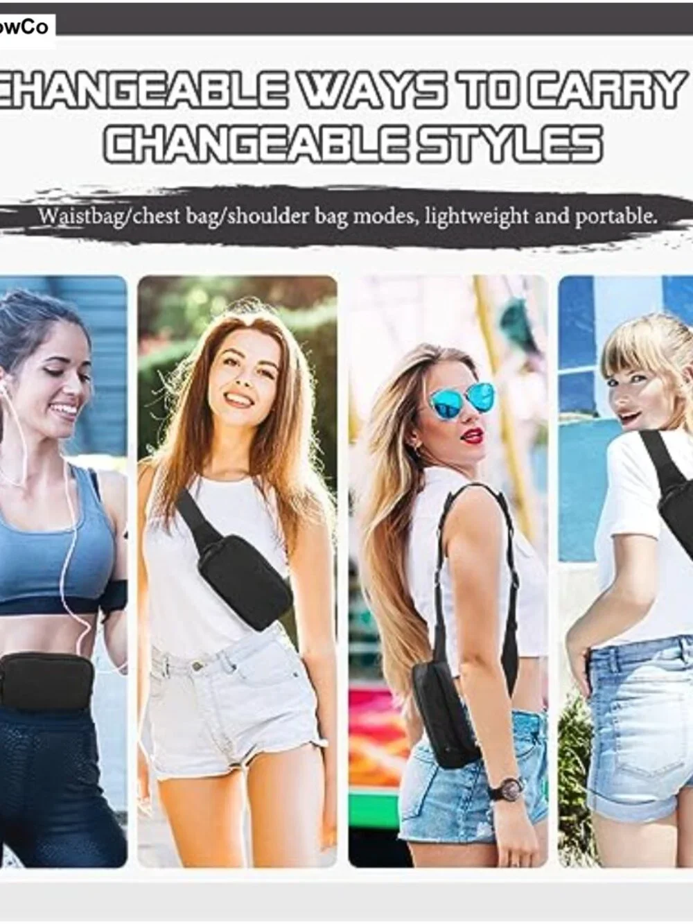 Fanny Pack Crossbody Belt Bag Running Waist Pack Nylon Mini Pouch